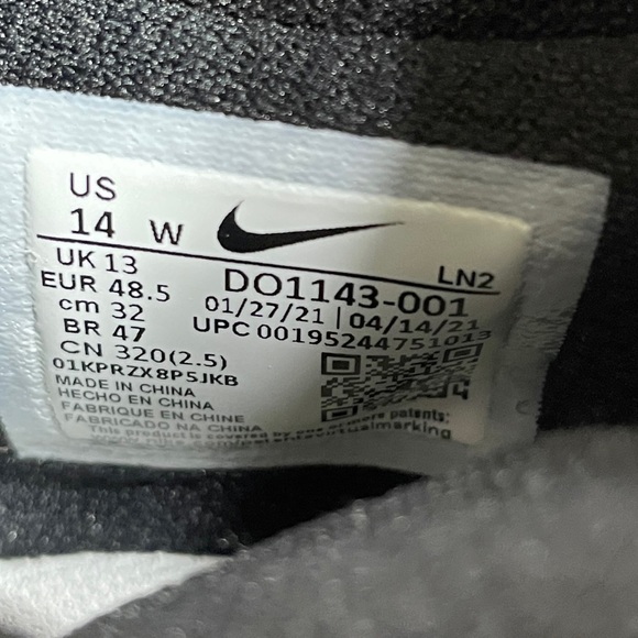 Nike Vapor Edge Pro 360 Detachable Football  Cleats Size 14 Wide DO1143-001 - Picture 7 of 7